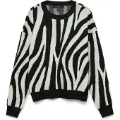 Vero Moda Pullover Siljeanimal 10330808 Weiß Regular Fit