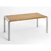 Weishäupl Flip Tisch Teak Platte/Aluminium-Gestell pulverbeschichtet 180x90 cm