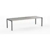 Möbilia OLYMPIA Ventura Ausziehtisch Edelstahl Anthrazit Klappsystem 1 Klappeinlage 70 cm