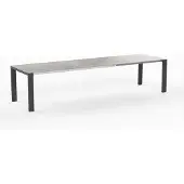 Möbilia OLYMPIA Oslo Ausziehtisch Edelstahl Anthrazit Klappsystem 1 Klappeinlage 70 cm