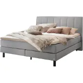 Hasena Boxspringbett Donna light grey Metallfüße schwarz 200x200 : Topper - Lovely Top (fest)