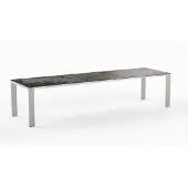 Möbilia OLYMPIA Oslo Ausziehtisch Edelstahl 1 Einlage 60 cm