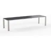 Möbilia OLYMPIA Oslo Ausziehtisch Edelstahl 1 Dreheinlage 60 cm