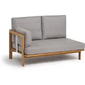 Weishäupl New Hampton 2-Sitzer Anbauelement Teak-Gestell/Metallwangen