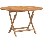 vidaXL Gartentisch Klappbar Ø 110x75 cm Massivholz Teak