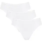 Sloggi Taillenslip "24/7 Cotton" 3er Pack, elastischer Bund mit Spitze, flache Nähte