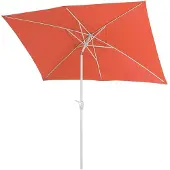Mendler Sonnenschirm Castellammare, Gartenschirm, 2x3m rechteckig neigbar, Polyester/Alu 4,5kg UV-Schutz 50+ terracotta