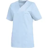 Leiber Damenkasack, kurzarm, leicht tailliert, hellblau 08/2732/05-XL , Größe: XL