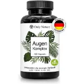 Only Nature Augenvitamine - Effektiv mit Lutein, Zeaxanthin, Beta Carotin, Vitamin B2, A und Zink 130 St Kapseln
