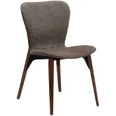 Ebuy24 (2er Set) Paragon Dan-Form Esszimmerstuhl Bouclé braun.