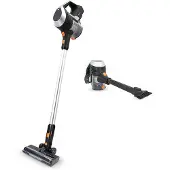 Nedis Stick Staubsauger - 130 W - 25.9 VAC - Motorisierte weiche Bürste mit integrierter Beleuchtung - 10000 Pa - HEPA Luftfilter - Orange / Schwarz
