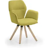 NIEHOFF SITZMÖBEL Merlot Design-Armlehenenstuhl Stativ-Gestell Massivholz/Stoff