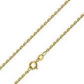 Trendor 28995 Herren-Kette 925 Silber Vergoldet Ankerkette 1,6 mm breit