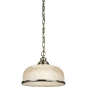 Licht-Erlebnisse Hängeleuchte Metall Glas 27 cm breit H: max. 120 cm in Messing Antik E27 Jugendstil