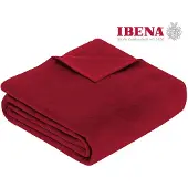Ibena Plaid Porto Dunkelrot-180 x 220 cm