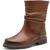 Tamaris Damen Stiefelette mit weichem Fußbett und Reißverschluss 1-25484-45, Größe:37 EU, Farbe:Braun