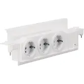 Hager Schuko-Steckdose Volta VZ00HW 3fach drehbar f.HWV
