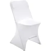 Oviala Business Weißer Klappstuhlbezug mit Öffnung Weiß 45 x 89 cm