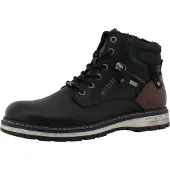 Mustang Herren Stiefelette Schnürboot Warmfutter und Reißverschluss 15M0001003, Größe:43 EU, Farbe:Schwarz