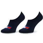 Tommy Hilfiger Füßlinge "TH UNI TJ FOOTIE 2P FLAG" 2 Paar, Mit großem Flag-Label vorn