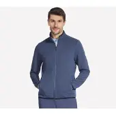 SKECHERS Ottoman Kapuzenlose Hoodie-Jacke - Blau Größe XL