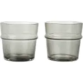 Ferm Living Wassergläser Boya Low Smoked Grey 300 ml (2er-Set)