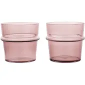 Ferm Living Wassergläser Boya Low Mauve 300 ml (2er-Set)