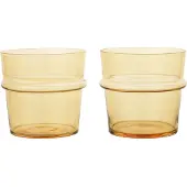 Ferm Living Wassergläser Boya Low Yellow 300 ml (2er-Set)