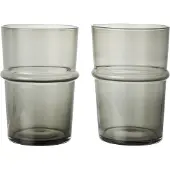 Ferm Living Wassergläser Boya Tall Smoked Grey 450 ml (2er-Set)