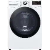 LG RH18U8AVCW, Freistehend, Frontlader, Wärmepumpe, Weiß, Tasten, Drehregler, Schwarz