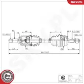 ESEN SKV 40SKV336 Antriebswelle Vorne Links passend für PEUGEOT 106 II Schrägheck (1A, 1C) 106 I (1A, 1C) für CITROËN SAXO (S0, S1)