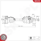 ESEN SKV 40SKV175 Antriebswelle für VW Golf VII Schrägheck (5G1, BQ1, BE1, BE2) TOURAN (1T1, 1T2) Passat Variant (3C5) Golf VII Variant (BA5, BV5)