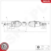ESEN SKV 40SKV328 Antriebswelle Vorne Rechts für MITSUBISHI COLT VI (Z3A, Z2A) für SMART FORFOUR (454)