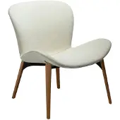 Ebuy24 Paragon Dan-Form Sessel Bouclé weiß.