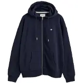 Gant Sweatshirt "Sweatjacke SHIELD ZIP HOODIE", Damen, Gr. 3XL, blau, Obermaterial: 87% Baumwolle CO. 13% Polyester PES., Sweatshirts Sweatshirt