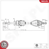 ESEN SKV 40SKV366 Antriebswelle Vorne Rechts für FORD MONDEO IV Turnier (BA7) S-MAX (WA6) GALAXY (WA6) MONDEO IV (BA7) MONDEO IV Stufenheck (BA7)