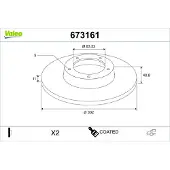 Valeo Bremsscheibe COATED 673161