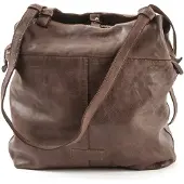 Harold's Leder Schultertasche Submarine Shopper Twin Upend Brown dunkelbraun