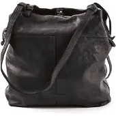 Harold's Leder Schultertasche Submarine Shopper Twin Upend Black schwarz