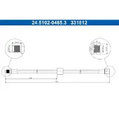 Ate Bremsschlauch 24.5102-0465.3 für Mercedes-Benz Henschel