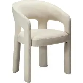 Ebuy24 (2er Set) Splendor Dan-Form Esszimmerstuhl mit Armlehnen Bouclé beige.