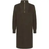 Kaffe Midikleid "Kleid KAlioa", Damen, Gr. L, N-Gr, braun (chocolate braun), Obermaterial: 50% Baumwolle CO. 50% Polyacryl PAN., Kleider Midikleid