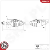 ESEN SKV 40SKV314 Antriebswelle Vorne Rechts für OPEL ANTARA für CHEVROLET CAPTIVA (C100, C140) für VAUXHALL Antara (L07)