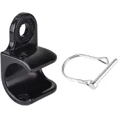 INF Klammer für Fahrradanhänger aus Aluminiumlegierung, Schwarz, 3,9 x 3,3 x 6,7 cm