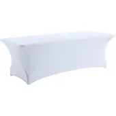 Oviala Business Elastische Tischdecke weiß für Klapptisch 244 cm -
