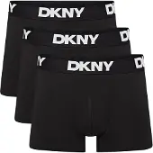 DKNY Herren - Seattle Boxer-Trunks Dreierpack - Schwarz