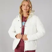 Bench Damen Willah Kurze Steppjacke Winter Weiss