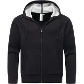 Ragwear Kapuzensweatjacke "Raggan Zip" Zipper aus Rippstrick mit großer Kapuze