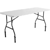 Oviala Business Rekkem HDPE-Klapptisch mit Aufsätzen 180 x 75 x 74cm Weiß