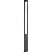LUCANDE LED-Außenleuchte Dovino, 200 cm, dunkelgrau, IP65 Dovino, schwarz, Aluminium, Modern